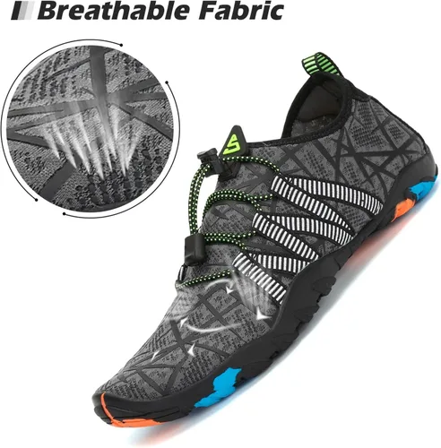 Vista 2 de Mishansha - Zapatos de agua para hombres y mujeres, secado rápido, para natación, buceo, surf, deportes acuáticos, piscina, playa, senderismo, yoga.
