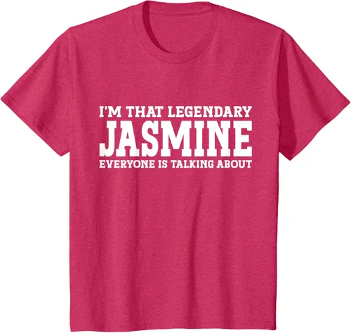 Vista 63 de Jasmine Personal Name - Camiseta divertida de jazmín para mujer y niña, Negro