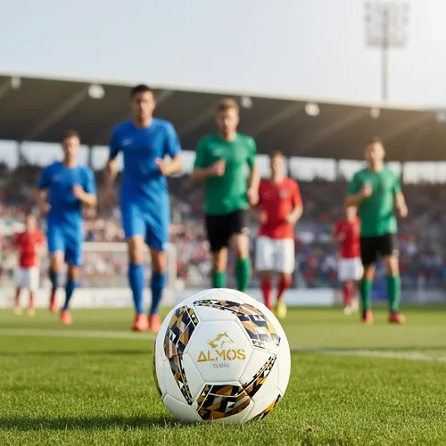 Vista 2 de Almos Balón de fútbol clásico de entrenamiento 32 – para clubes, rendimiento de partidos, fútbol en interiores y exteriores, adecuado para césped