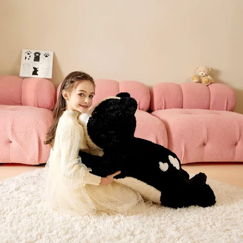 Vista 4 de Animal de peluche gigante de gato de felpa suave, juguete grande de 30" de tamaño jumbo, lindo, grande, enorme, esponjoso, gordo, para regalos