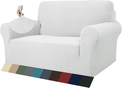 Vista 18 de ZNSAYOTX 1 Funda de silla Jacquard para sala de estar, funda de silla de alta elasticidad con brazos, antideslizante, apta para mascotas, funda