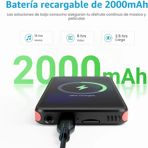 Vista 7 de MECHEN 96GB Reproductor de MP3 MP4 de Alta Capacidad Android, Pantalla Táctil de 4", Bluetooth + WiFi, Altavoz Integrado, Soporta Spotify, Amazon