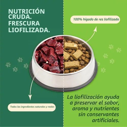 Vista 3 de Nutri Bites Golosinas de hígado de res liofilizado para perros y gatos Golosinas saludables para entrenamiento de mascotas o complemento de comida