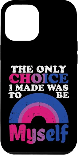 Vista 6 de Funda LGBTQ para iPhone 13 Pro Only Choice I Made Be Myself Bisexual Bi Pride Flag