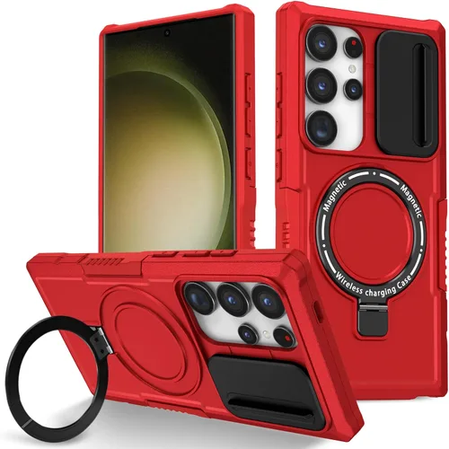 Vista 101 de Funda magnética para Samsung Galaxy Note 20 Ultra, soporte para teléfono, funda protectora mate a prueba de golpes, funda protectora para teléfono