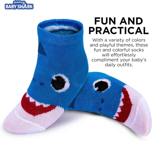 Vista 3 de Pinkfong Nickelodeon Baby Shark - Calcetines para bebé (10 unidades)