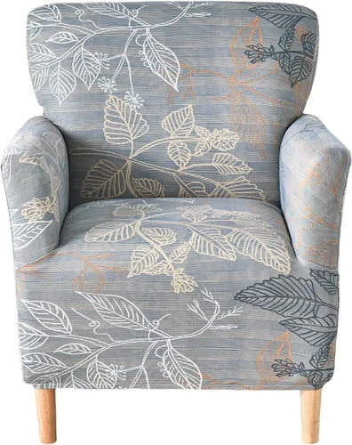 Vista 16 de NILUOH Funda para Sillón de Banquete de 1 Pieza Elástica Fundas para Sillas con Brazos Estampada Suave Funda para Silla de Acento Antideslizante