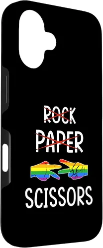 Vista 3 de iPhone 16 LGBTQ Lesbian Rock Paper Scissors Case