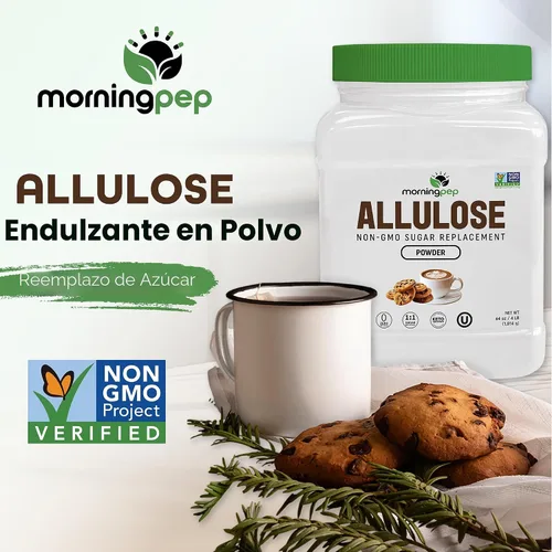 Vista 8 de Morning Pep Edulcorante de Alulosa 2 lb – Alternativa de Azúcar Sin Calorías, 100% Puro, Sin Eritritol, Verificado por el Proyecto No-OMG