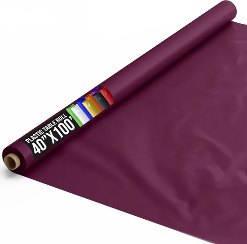 Vista 34 de Exquisito rollo de mantel de mesa de plástico aqua de Party Solids 4 piezas 40" X 300' Rollo de mantel de mesa de plástico - Rollos de mantel