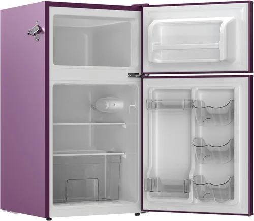 Vista 2 de Frigidaire, Refrigerador compacto de 3.1 pies cúbicos de la serie Retro de 2 puertas, abrebotellas lateral integrado, color morado