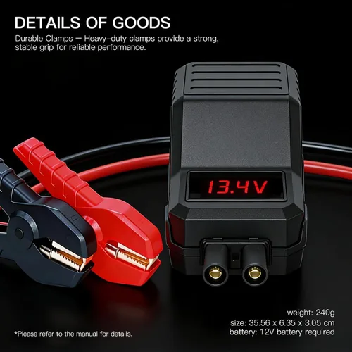 Vista 5 de MEGAWISE Abrazaderas de arranque inteligentes, cables de abrazadera de refuerzo automotriz, abrazaderas de cocodrilo de repuesto con pantalla LCD