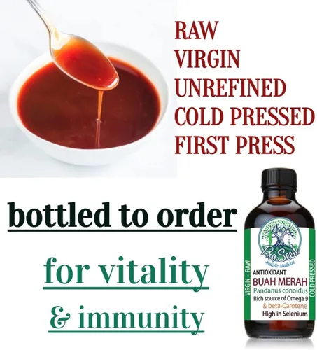 Vista 3 de ProSeed - Aceite de Buah Merah virgen crudo hecho a mano, sin refinar, prensado en frío y cosechado silvestre, rico en antioxidantes, omegas