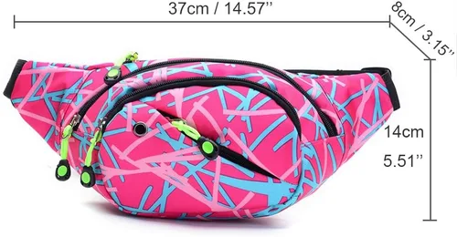 Vista 5 de Riñonera de viaje con múltiples funciones, bolsa de pecho con correa ajustable para cinturón para hombres y mujeres, apta para eventos al aire