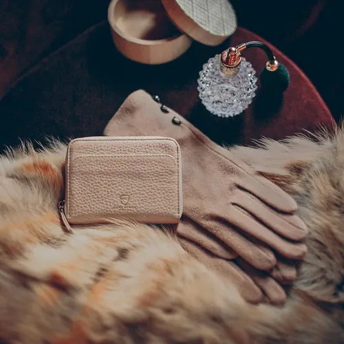 Vista 4 de Vaultskin Cartera pequeña para mujer, tarjetero de cuero con bloqueo RFID con bolsillo para monedas con cremallera, bolsillo para efectivo