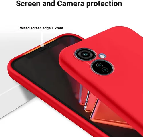 Vista 5 de Funda para Tecno Camon 19 Neo - Funda protectora de silicona líquida para Tecno Camon 19 Neo con cordón de silicona, funda delgada y suave a prueba