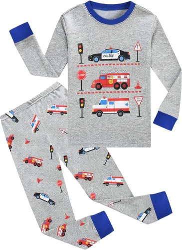 Vista 70 de Little Hand Pijamas para niños pequeños, Monster Truck 100% algodón, dinosaurio para niños, 2 piezas, ropa de dormir, conjuntos de ropa de dormir