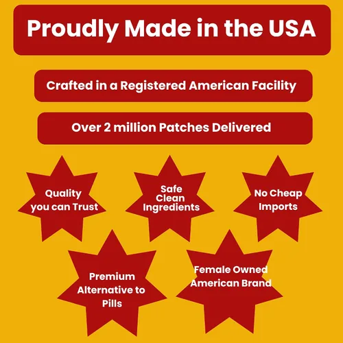 Vista 4 de Red Energy & Endurance Patch - Energía natural - Fabricado en Estados Unidos - 30 parches