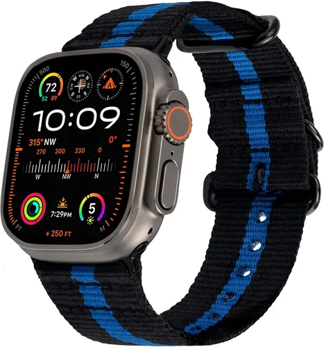 Vista 13 de Carterjett - Correa para Apple Watch 1.732 pulgadas, 1.654 pulgadas, 1.575 pulgadas, 1.496 pulgadas, nailon NATO, correas iWatch, mujeres y hombres