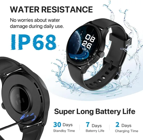 Vista 7 de DIVElink Reloj inteligente, reloj inteligente HD para hombres y mujeres (respuesta/hacer llamadas), reloj de fitness con más de 100 modos