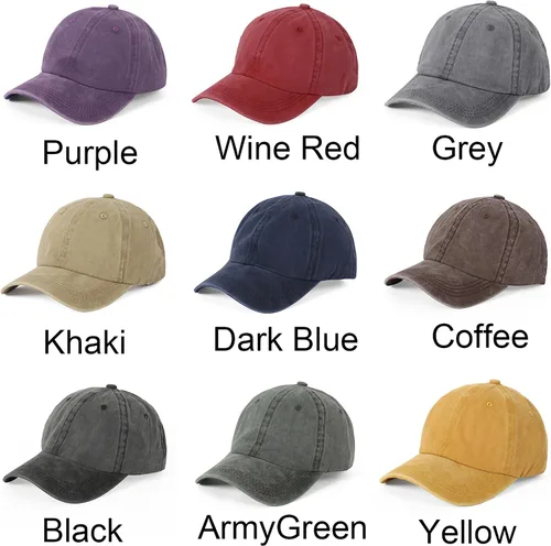 Vista 7 de Gorra de béisbol bordada personalizada para mujer, diseño amigable con cola de caballo, sombrero de sol de algodón lavado, gorra de protección solar
