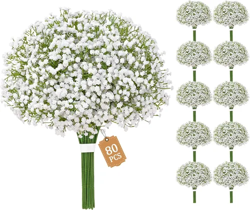 Vista 8 de Dolicer Guirnalda de flores artificiales para el aliento del bebé, 2 Azul