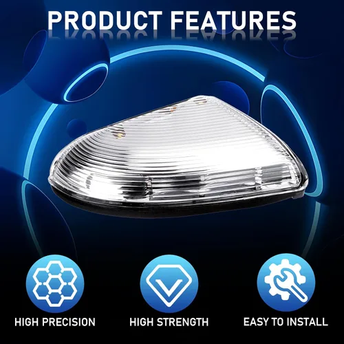 Vista 7 de Luz intermitente de espejo para charco, bombilla LED, luz indicadora lateral compatible con Dodge Ram 1500 2009-2018 Ram 2500 2010-2018 delantero