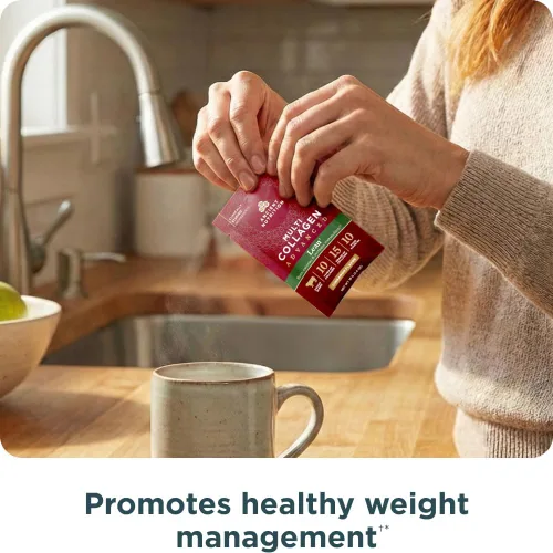Vista 4 de Ancient Nutrition Péptidos de colágeno hidrolizados avanzados, proteína en polvo magra con probióticos y vitamina C, canela, para mujeres y hombres