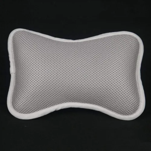 Vista 2 de Heallily Almohada de bañera 1 pieza suave de apoyo con ventosas para cuello y hombro (gris)
