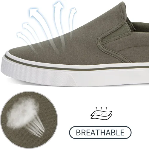 Vista 3 de Zapatos clásicos de lona para hombre, color negro, con plantilla suave, zapatos de vestir casuales para hombres, cómodos zapatos para caminar