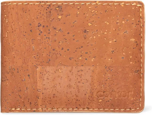 Vista 9 de Corkor Billetera plegable para hombre, delgada Negro