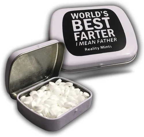 Vista 2 de Gears Out World's Best Farter, I Mean Father Reality Mints – Regalo divertido para papá, marido, amigo o hermano – Relleno de calcetines