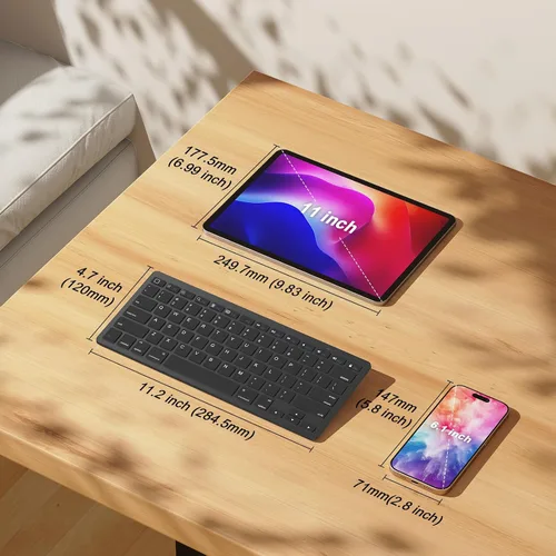 Vista 3 de OMOTON Teclado Bluetooth compatible con iPad A16 de 11ª y 10ª generación, iPad 10.2 (9ª/8ª/7ª), iPad Pro de 13/12.9/11 pulgadas, iPad Air/Mini y más
