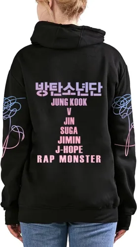 Vista 2 de Dolpind Kpop SUGA Jimin Jungkook V Rap Jhope Jin - Sudadera con capucha para mujer