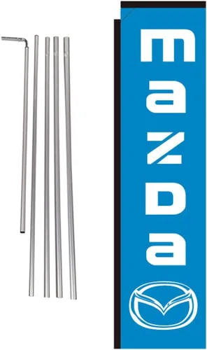 Vista 20 de Bandera de pluma rectangular para concesionario de automóviles con kit de poste y pico de tierra, compatible con carteles de Audi Carlot