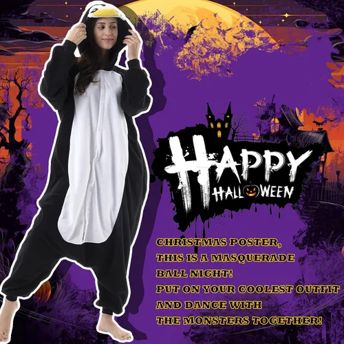 Vista 2 de Beauty Shine - Mameluco unisex para adultos, disfraz de personaje de caricaturas para cosplay, Halloween, Navidad, ropa para dormir o estar en casa