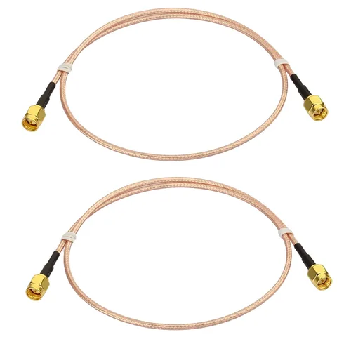Vista 9 de Superbat Cable coaxial SMA – SMA macho a conector macho SMA – Puente de cable coaxial RG316 de 6 pulgadas para antena WiFi 3G 4G LTE router RTL SDR