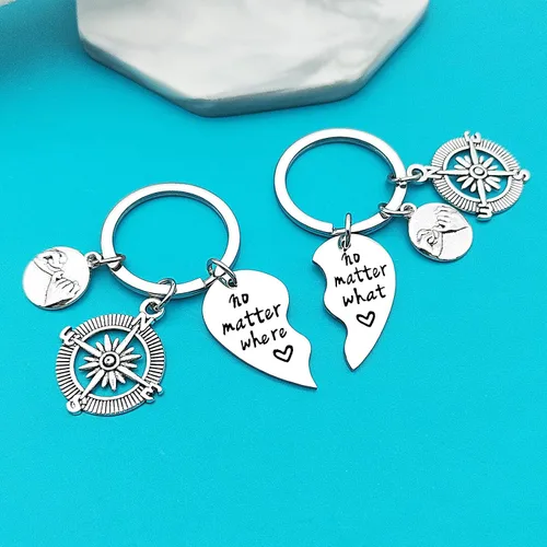 Vista 2 de Xiahuyu Best Friend Keychain No Matter What No Matter Where Keychain Christmas Birthday Gifts Friendship Gifts for Women