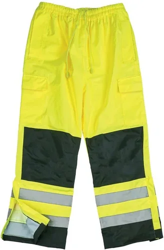 Vista 4 de SAFEGEAR - Pantalones de lluvia de clase E, alta visibilidad con cinta reflectante, cumple con ANSI/ISEA 107-2015