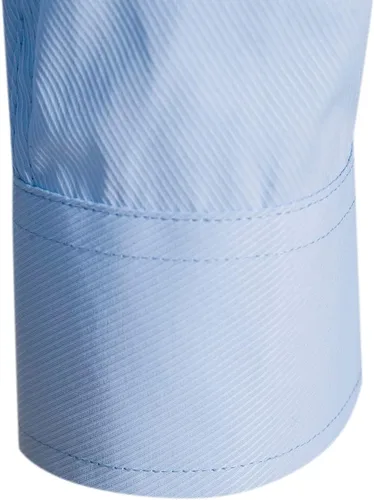 Vista 4 de LOCALMODE Camisa de sarga casual de manga larga para hombre, color sólido, formal, con botones