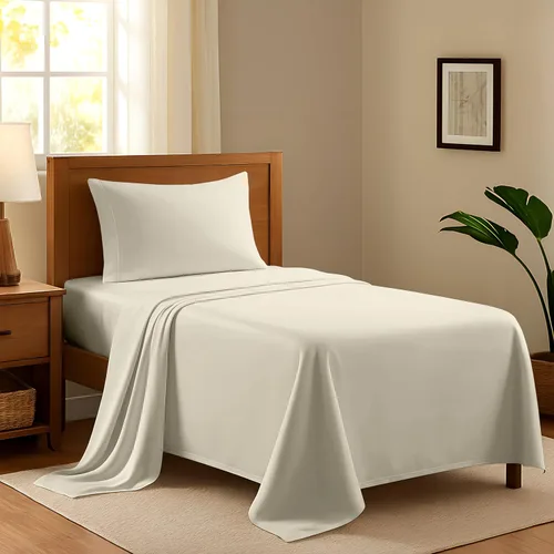 Vista 29 de Juego de sábanas 100% algodón egipcio para cama individual, sábanas de lujo de la serie 600 refinadas para cama de tamaño individual