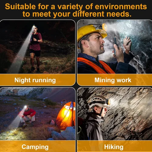 Vista 4 de Huntinhg Friends KL6M(H) 18650 - Lámpara LED para minería (resistente al agua, a prueba de explosión, 1 + 2 ledes)