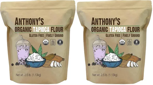 Vista 8 de Anthony's Harina de Tapioca Orgánica, 2.5 lb, Sin Gluten, Sin OGM