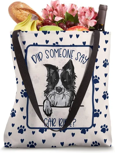 Vista 4 de Funny Border Collie Dog Mom - Bolsa de mano con texto en inglés "I Love My Border Collie