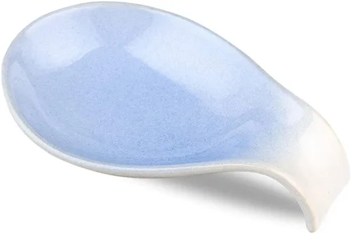Vista 10 de Nihow Soporte de cuchara de cerámica: 4 pulgadas de soporte estable para utensilios - Soporte de cuchara resistente al calor para encimera de negro