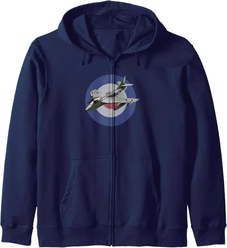 Vista 6 de RAF Hawker Hunter Jet Fighter Plane Zip Hoodie