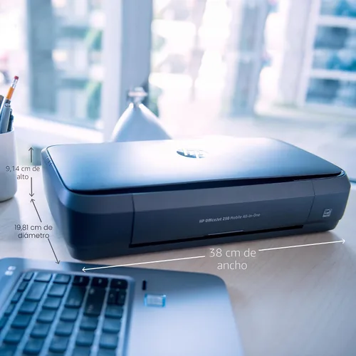 Vista 8 de Impresora móvil todo en uno HP Officejet 250 (cz992 a), Negro