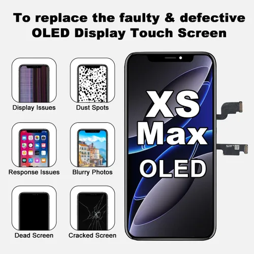 Vista 8 de [OLED] para iPhone Xs MAX Reemplazo de pantalla de 6.5 pulgadas [NO LCD] Pantalla 3D Touch Frame Asamblea Digitalizador para Modelo A1921, A2101