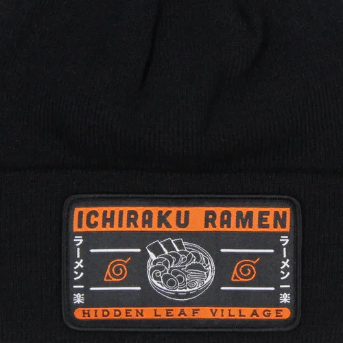 Vista 5 de Naruto Shippuden Ichiraku Ramen Hidden Leaf Village Gorro con calavera color negro Negro