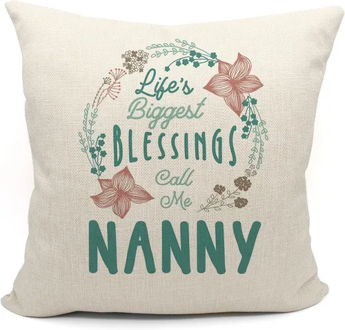 Vista 3 de Mancheng-zi Regalos de niñera, regalos para fundas de almohada de 18 x 18 pulgadas, regalos de niñera de nietos, regalo para niñera, regalos